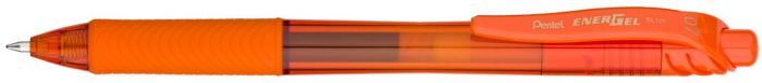 Stylo encre gel rétractable Pentel, série EnerGel-X Encre orange (Metal tip)