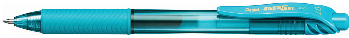Stylo encre gel rétractable Pentel, série EnerGel-X Encre turquoise (Metal tip)