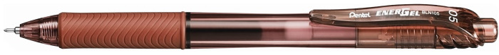 Stylo encre gel rétractable Pentel, série EnerGel-X Encre marron (Needle tip)