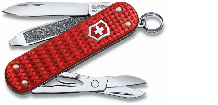 Couteau Victorinox, série Classic Precious Alox Collection Rouge (Classic SD)