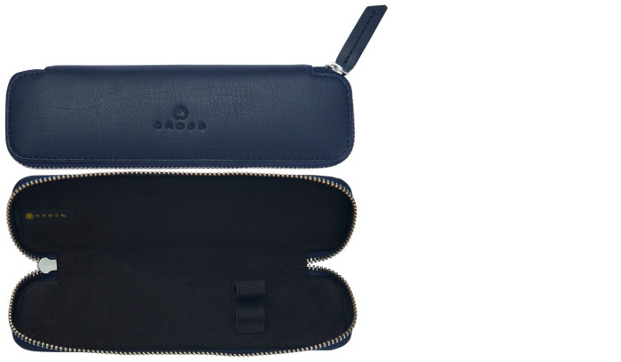 Cross Pen pouch, Leather series Midnight blue (Double)