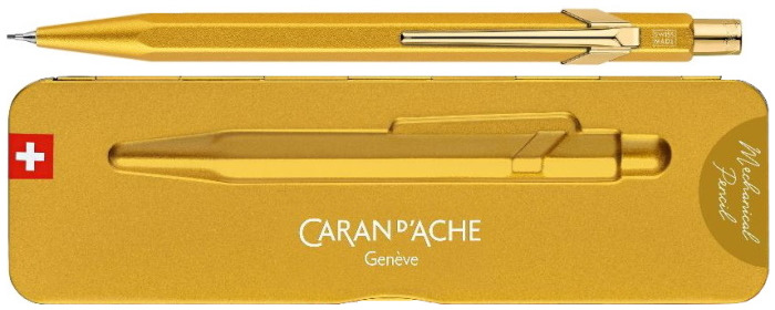 Caran d'Ache Mechanical pencil, 844 Goldbar series Gilt (0.7mm)