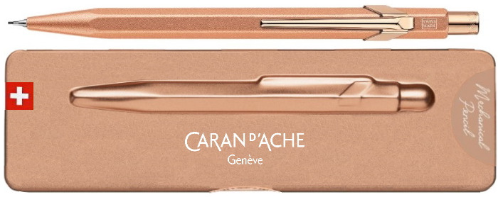 Porte mine Caran d'Ache, série 844 Brut rosé couleur or rosé (0.7mm)