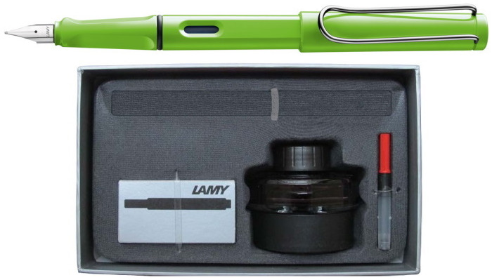 ENSEMBLE stylo plume Lamy, série Safari Vert ***