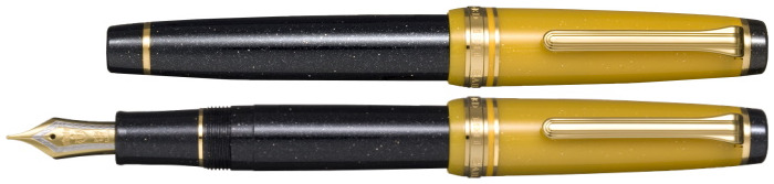 Sailor Fountain pen, Professional Gear Stellar Black Hole Limited Edition series Black/Yellow GT (Standard - 21kt nib)