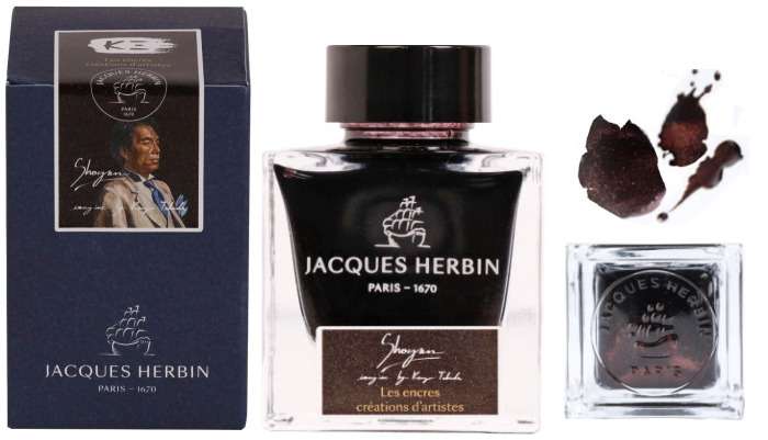 Jacques Herbin Ink bottle, Créations d'artistes inks series Shogun ink- 50ml