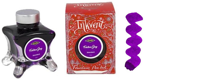 Bouteille d'encre Diamine, série Inkvent Red Edition Encre Festive Joy (50ml) 