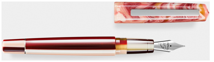 Tibaldi Fountain pen, Infrangibile series Pink pearl CT (Russet red)