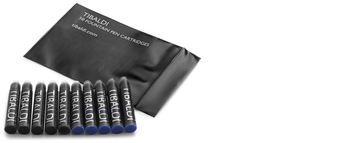 Tibaldi Ink cartridges, Refill & ink series (Pack of 10: 5 x blue / 5 x black)