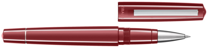 Stylo bille roulante Tibaldi, série Infrangibile Rouge CT (Deep red)  