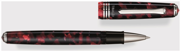 Stylo bille roulante Tibaldi, série N°60 Rouge Rubis Ct (Ruby red) 