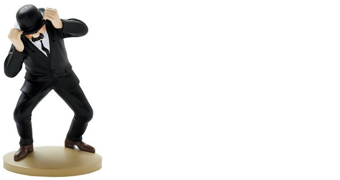 Figurine Tintin, série Décorations Dupond au chapeau melon