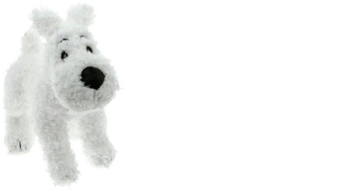 Peluche de luxe Tintin, Milou (20 cm) sans boîte