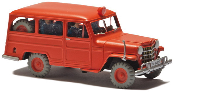 Objet de décoration Tintin, série Véhicule La Jeep des pompiers