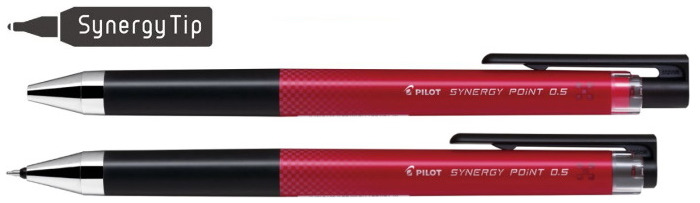 Stylo encre gel Pilot, série Synergy Point Encre rouge 