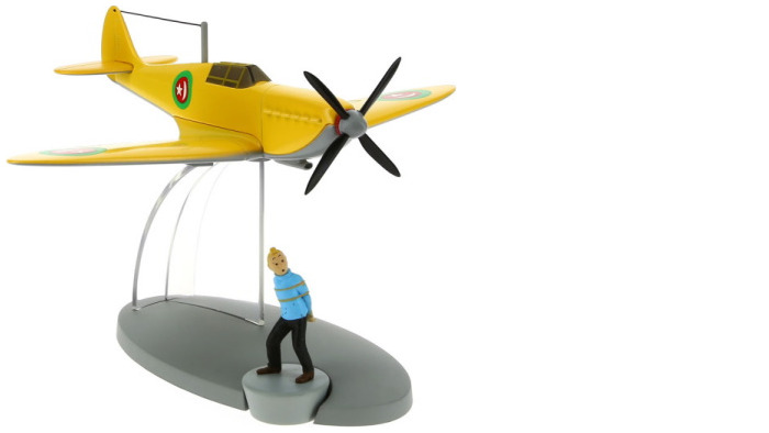 Objet de décoration Tintin, série Avion - L'Avion jaune de l'Emir 