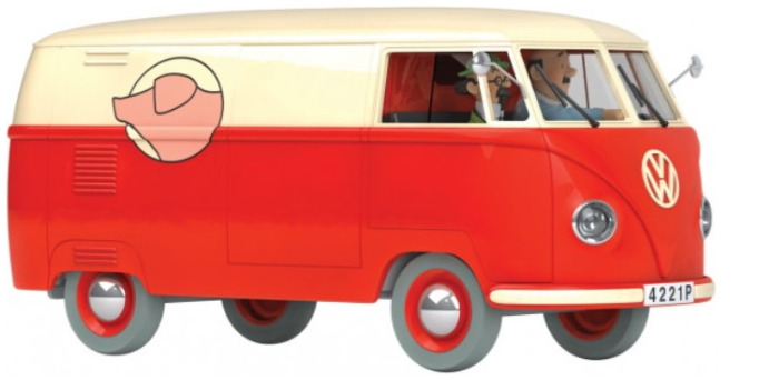 Objet de décoration Tintin, série Véhicule Le Van VW de M. Sanzot