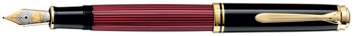 Pelikan Fountain pen, Souveran 800 series Black-Red Gt