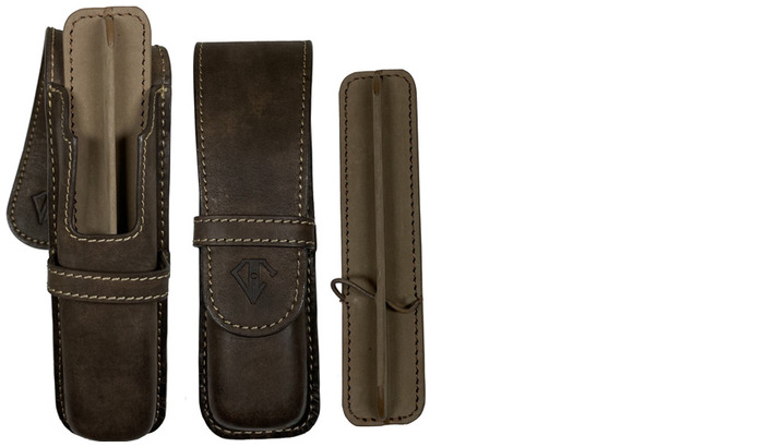 Étui Dee Charles, série 2 Pen Box  Cuir brun  (Rawhide Gold)