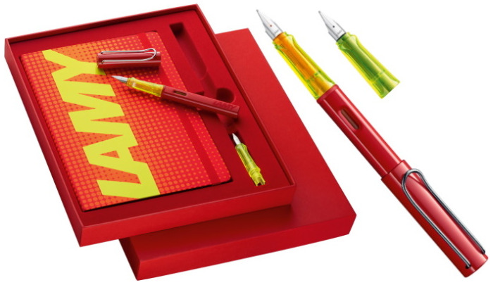 Lamy Fountain pen set, AL-star Glossy Red Special Edition series 
