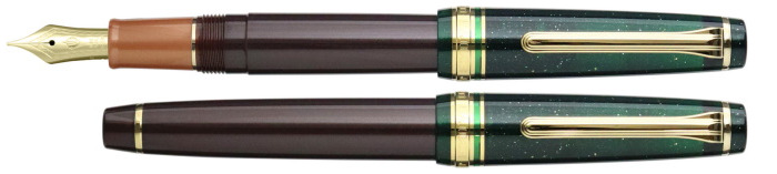 Sailor Fountain pen, Tea Time No.2 series Professional Gear Christmas Pudding Green/Brown GT (Slim-14kt nib)