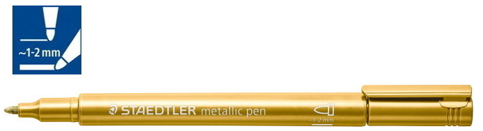 Marqueur Staedtler, série Metallic Pen Encre dorée