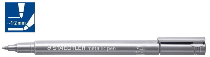 Marqueur Staedtler, série Metallic Pen Encre argentée