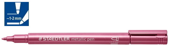 Marqueur Staedtler, série Metallic Pen Encre rouge