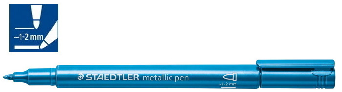 Marqueur Staedtler, série Metallic Pen Encre bleue