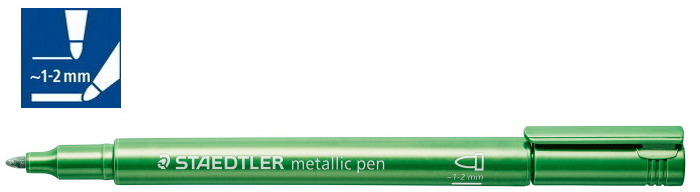 Marqueur Staedtler, série Metallic Pen Encre verte