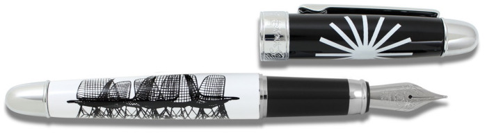 Stylo plume Acme Writing Tools, série Charles & Ray Eames Noir & Blanc
