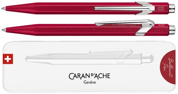 Caran d'Ache Ballpoint pen, 849 Colormat-X series Red (with gift box)