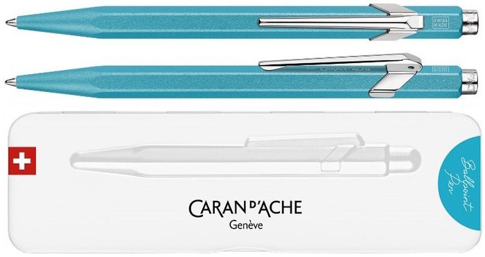 Caran d'Ache Ballpoint pen, 849 Colormat-X series Turquoise (with gift box)