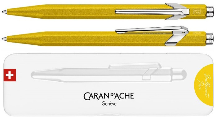 Caran d'Ache Ballpoint pen, 849 Colormat-X series Yellow (with gift box)
