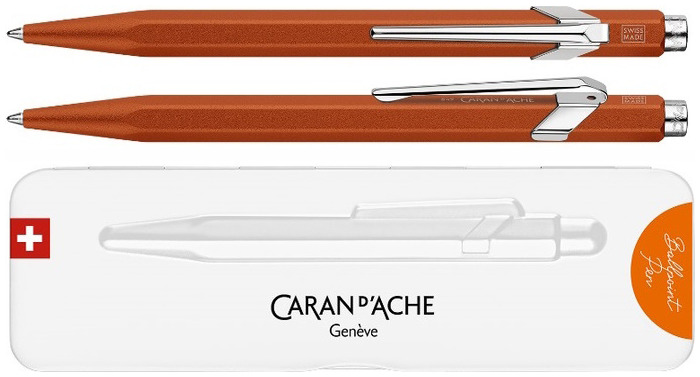 Caran d'Ache Ballpoint pen, 849 Colormat-X series Orange (with gift box)