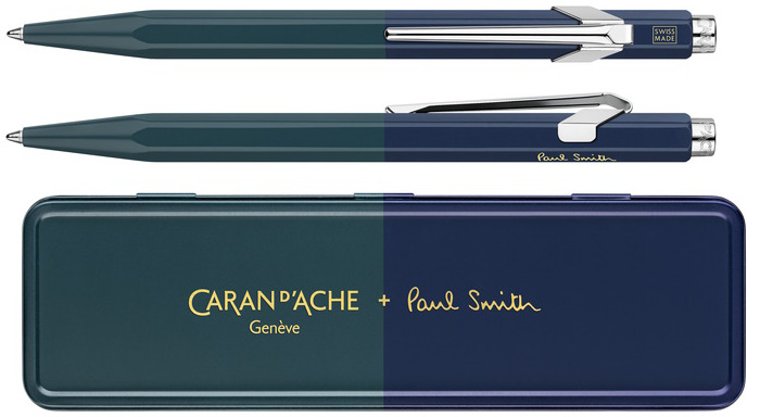 Caran d'Ache Ballpoint pen, 849 Paul Smith 4th Edition series Racing Green / Navy Blue