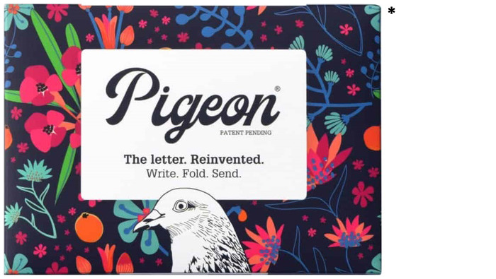 Papier à lettre/Enveloppe Pigeon, série Correspondance Midnight Garden (Paquet de 6)