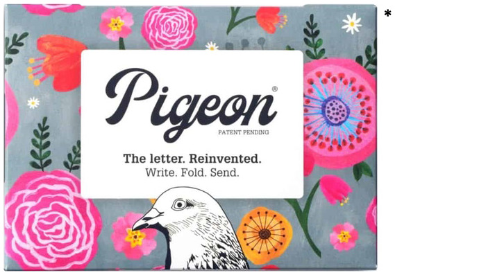 Papier à lettre/Enveloppe Pigeon, série Correspondance Wildflower (Paquet de 6)