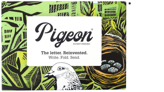Papier à lettre/Enveloppe Pigeon, série Correspondance Wonderfully Wild (Paquet de 6)