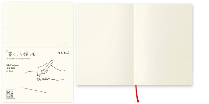 Carnet de notes (A6) Midori, série MD Paper Crème (Uni, 105mm x 148mm)