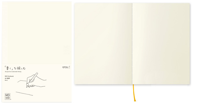 Carnet de notes (A5) Midori, série MD Paper Crème (Uni, 148mm x 210mm)