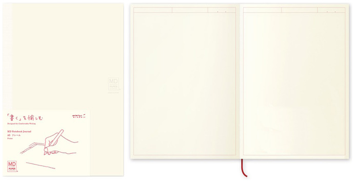 Carnet de notes (A5) Midori, série MD Paper Journal Crème (Cadre, 148mm x 210mm)