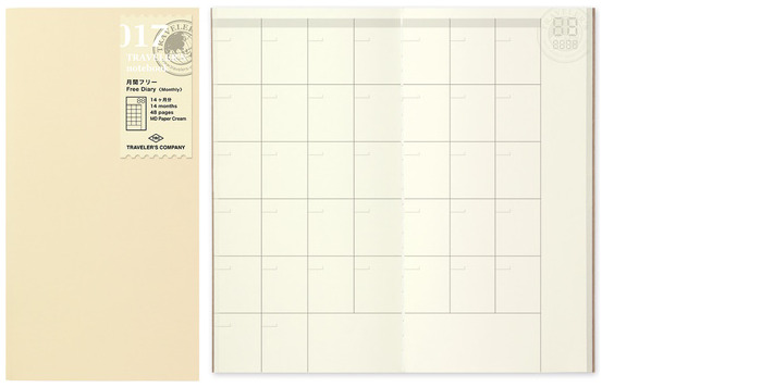 Traveler's Company Agenda refill, Notebook Refill series Cream (110mm x 210mm) 
