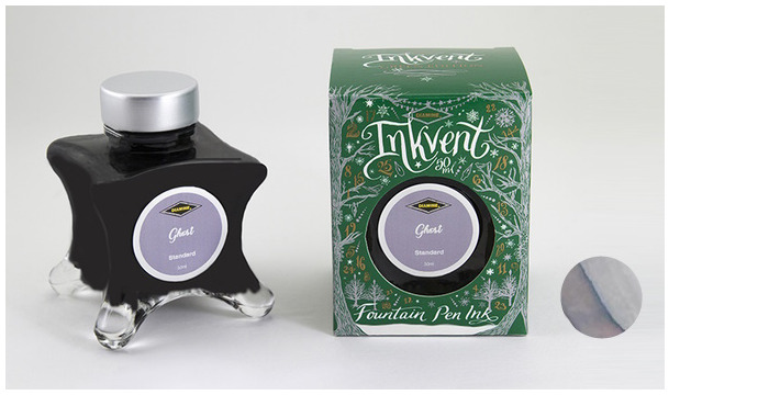 Bouteille d'encre Diamine, série Inkvent Green Edition Encre Ghost (50ml)