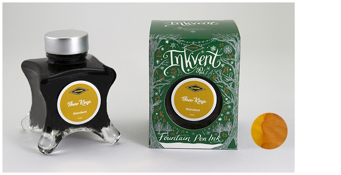 Bouteille d'encre Diamine, série Inkvent Green Edition Encre Three Kings (50ml)