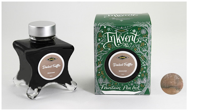 Bouteille d'encre Diamine, série Inkvent Green Edition Encre Dusted Truffle (50ml)