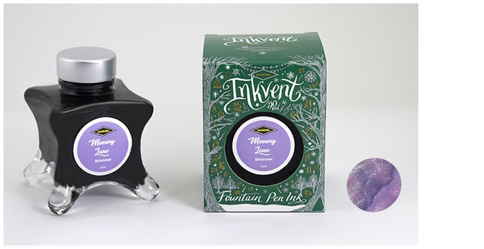 Bouteille d'encre Diamine, série Inkvent Green Edition Encre Memory Lane (50ml)