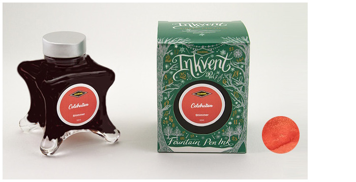 Diamine Ink bottle, Inkvent Green Edition series Celebration ink (50ml)