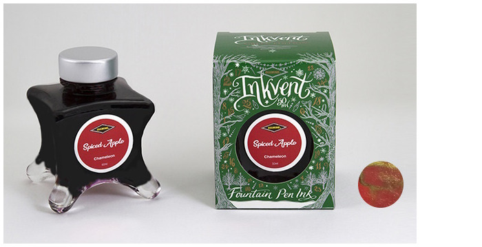 Bouteille d'encre Diamine, série Inkvent Green Edition Encre Spiced Apple (50ml)