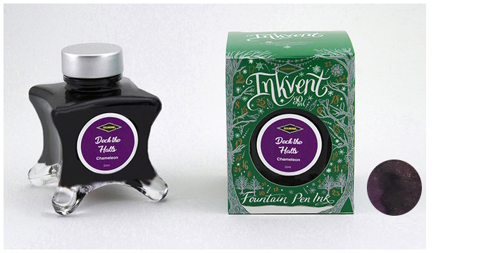 Bouteille d'encre Diamine, série Inkvent Green Edition Encre Deck the Halls (50ml)